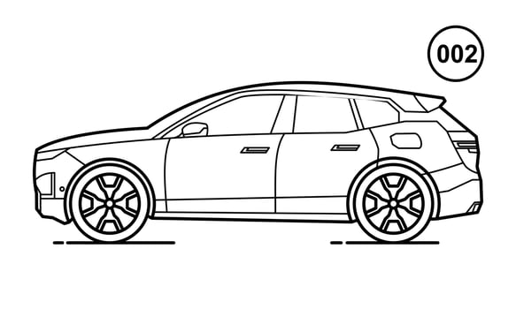 Daily Car Outline Design for Drawing Book Style 002 vector