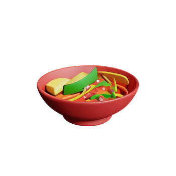 a bowl of noodles with vegetables on it png