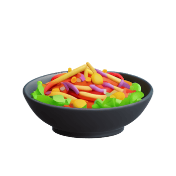 a bowl of colorful chips on a white background png