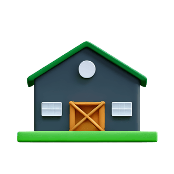 farm agriculture 3d house icon png