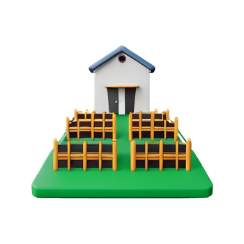 farm agriculture 3d house icon png
