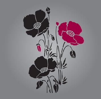 floral vector pattern , leaf and flowers for cut out and embroidery