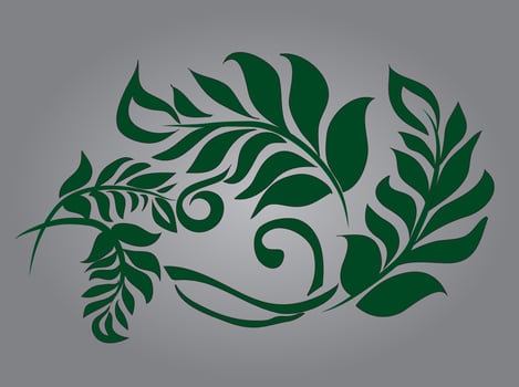 floral vines and leaves pattern for embroidery or cut out vector