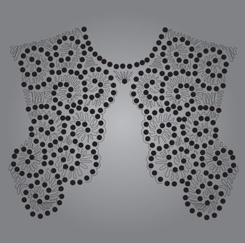 Vector Embroidery Pattern  natures design flowers and vines
