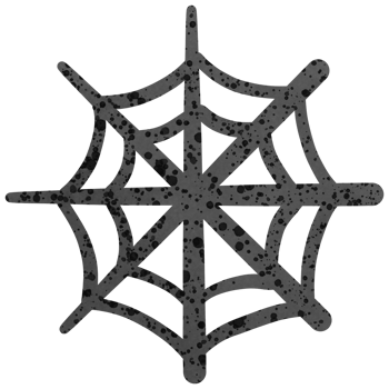 Halloween black spider web isolated on transparent background png