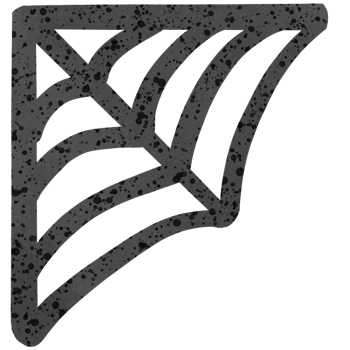Halloween black spider web isolated on transparent background png