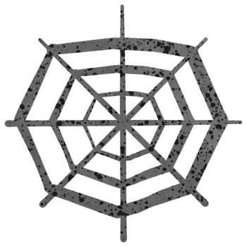 Halloween black spider web isolated on transparent background png