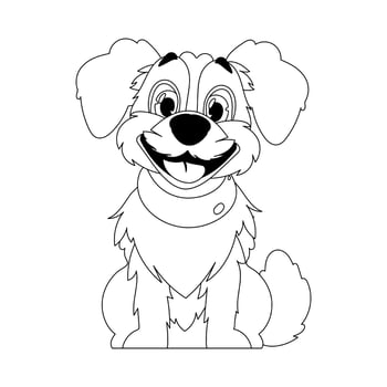 Skillfully puppy in a energize shape, pulverizing for children's coloring books. Cartoon style, Illustration vector