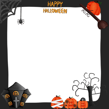 Halloween frame isolated on transparent background png
