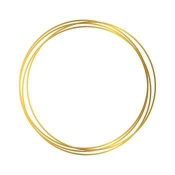 Gold geometric polygonal frame vector