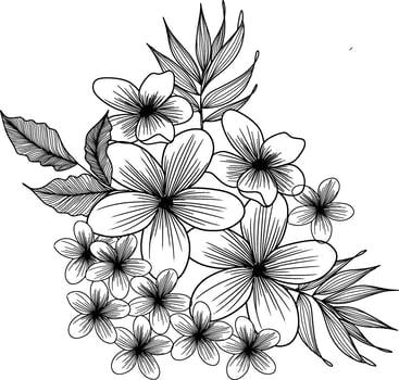 Sketch of Floral Arrangement Illustration vector