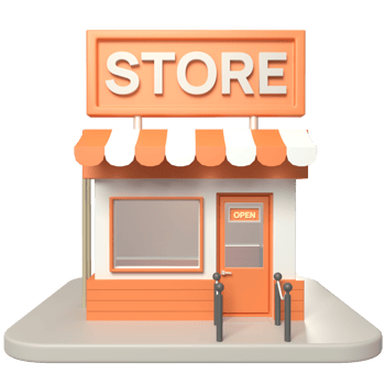 3d store icon useful for online shop png