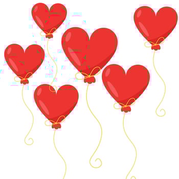 Vector heart balloon background