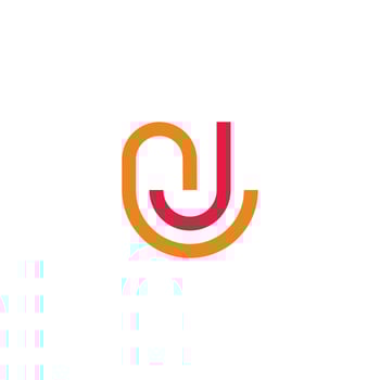 nj cj smile colorful happy logo vector