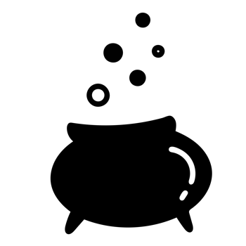 Cauldron pot element icon tattoo outline png