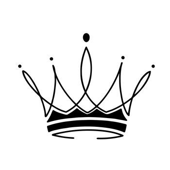 Crown icon tattoo element outline png