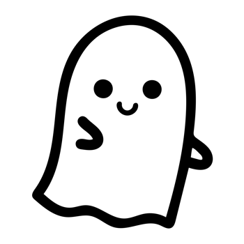 Ghost icon element tattoo outline png