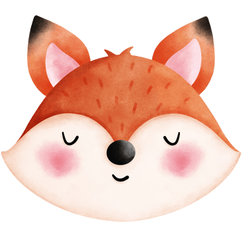Watercolor fox illustration. Cute Animal Head illustration. png