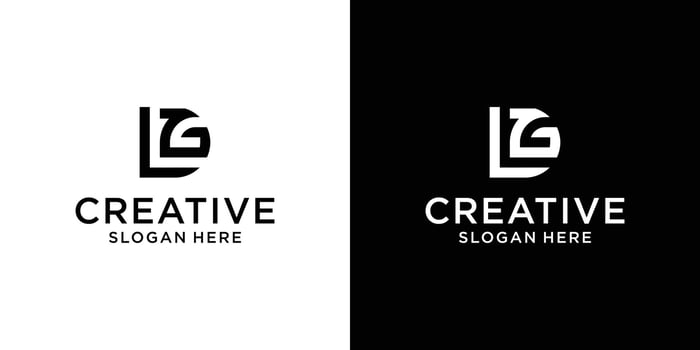 Letter d l g Logo design concept vector