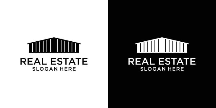 Warehouse factory logo design template vector