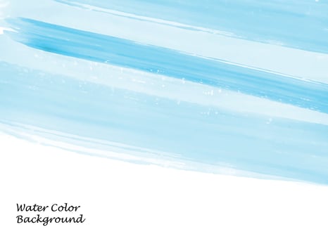 Hand painted blue watercolor background. Watercolor with copy space vector