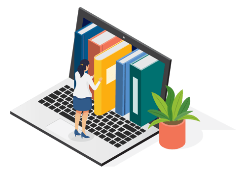 Isometric education online study concept technology png