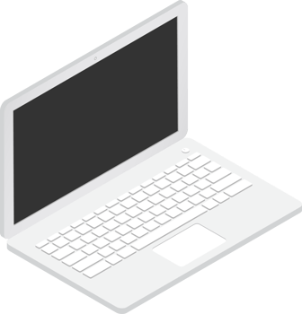 Isometric Laptop isolated 3d png