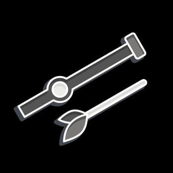 Icon Blowgun. related to American Indigenous symbol. glossy style. simple design editable. simple illustration vector