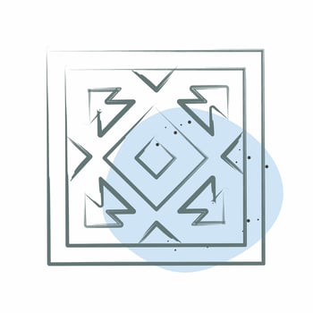 Icon Carpet. related to American Indigenous symbol. Color Spot Style. simple design editable. simple illustration vector