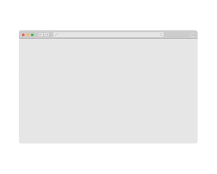 Browser window vector illustration. Browser or web browser in flat style. Window concept internet browser