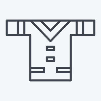 Icon Clothes. related to American Indigenous symbol. line style. simple design editable. simple illustration vector