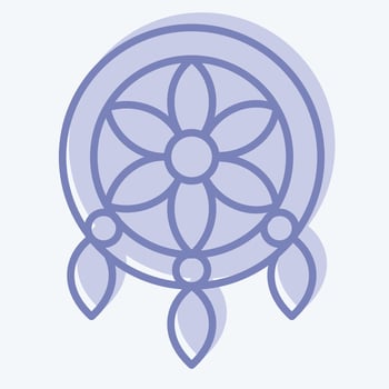 Icon Dreamcatcher. related to American Indigenous symbol. two tone style. simple design editable. simple illustration vector