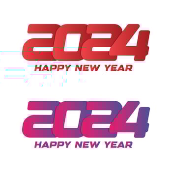 Happy new year 2024 design. Colorful premium vector design for poster, banner, greeting and new year 2024 celebration.