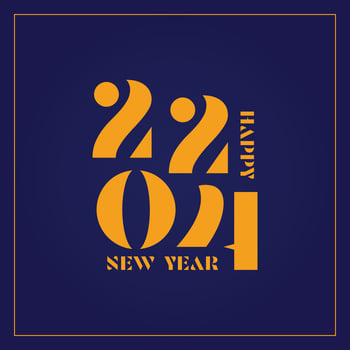 Happy new year 2024 design. Colorful premium vector design for poster, banner, greeting and new year 2024 celebration.