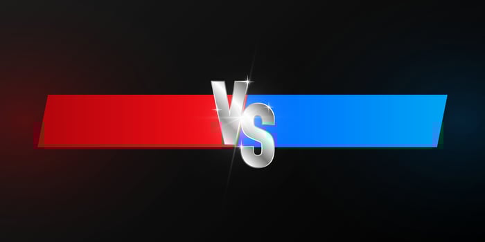 Versus logo vs letters for sports and fight competition. Battle vs match vector