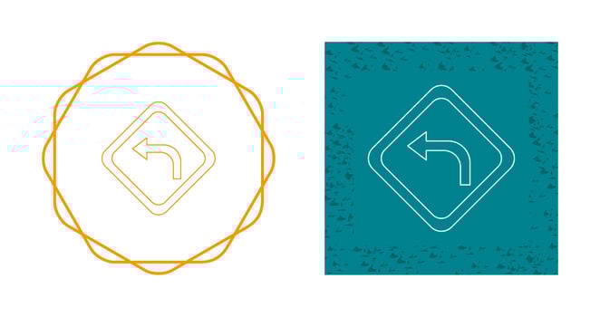 Left Turn Vector Icon