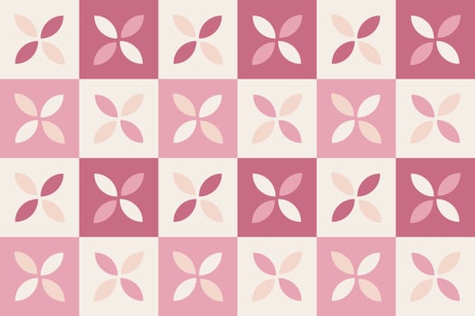 geometric shape in pink shade seamless pattern background vector