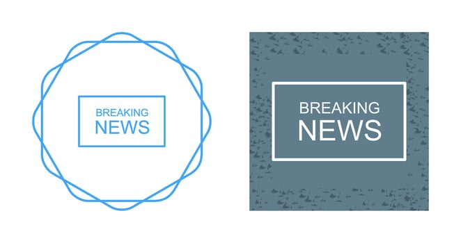 Breaking News on TV Vector Icon