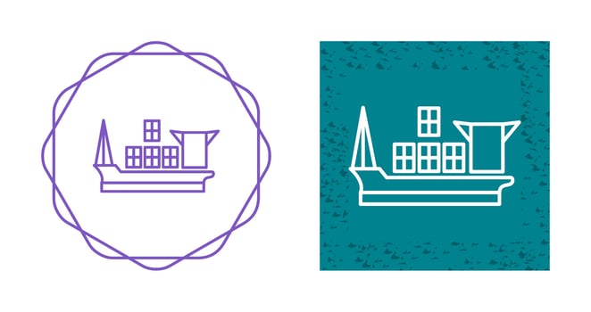 Cargo Ship Vector Icon