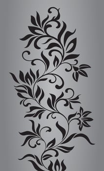 Vines and floral design vector art cut out