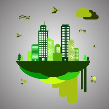 Save the planet Go Green concept design template vector