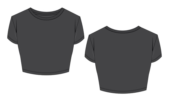 T shirt tops blouse vector illustration template for ladies