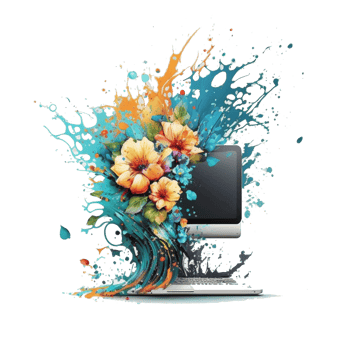 Free download watercolor mobile pc realistic photo, Ai Generative png