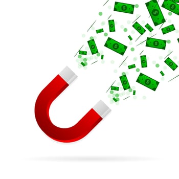 Infographic template. Internet network. Money, coins. Marketing concept. Social media app vector