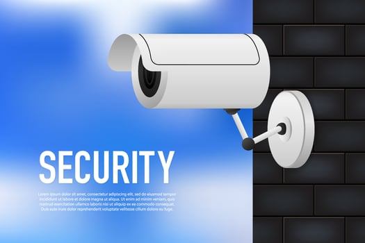 Security video, great design for any purposes. Isometric vector illustration. Security protection concept