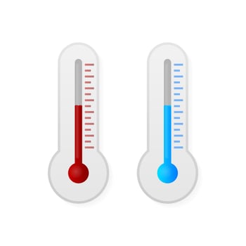 Linear measuring temperature for medical design. Vector logo