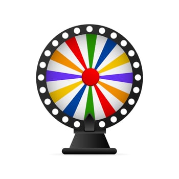 Fortune wheel in modern style. Vector illustration 3d style. Modern 3d graphic