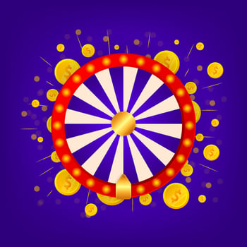 Fortune wheel in modern style. Vector illustration 3d style. Modern 3d graphic