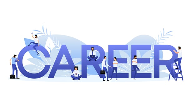 Flat career people for concept design. Team work concept. vector