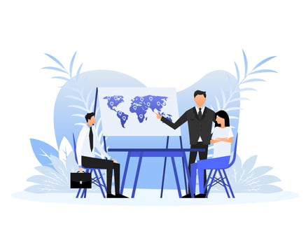 Logistic people, great design for any purposes. Vector illustration.